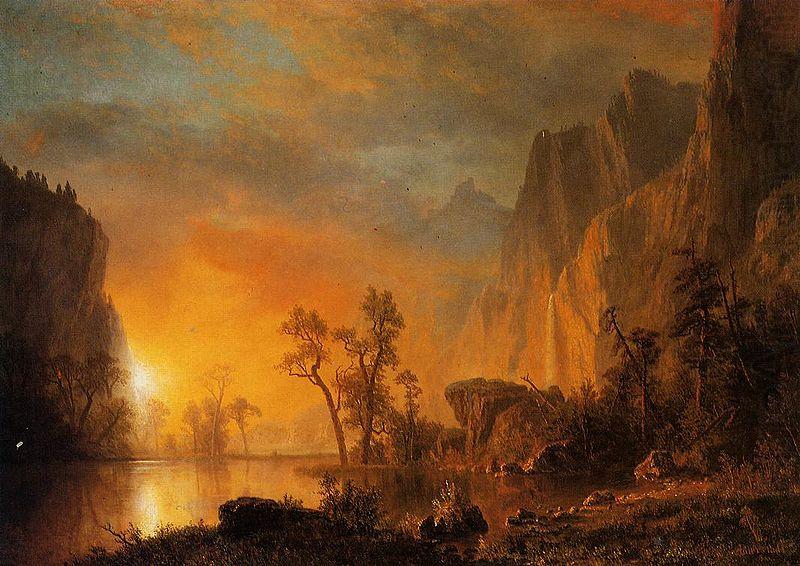 Sunset in the Rockies, Albert Bierstadt